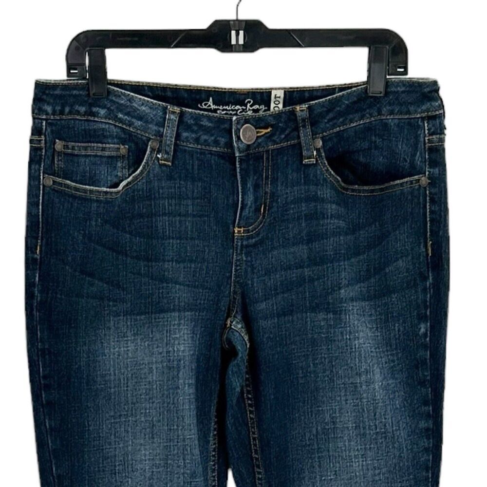 American Rag Cie Women’s Jeans Size 11 Regular Bootcut Dark Wash - Picture 2 of 12